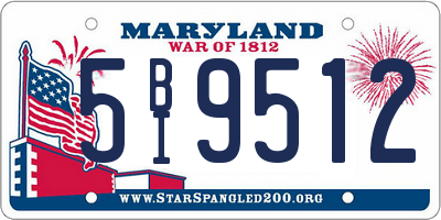 MD license plate 5BI9512
