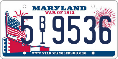 MD license plate 5BI9536
