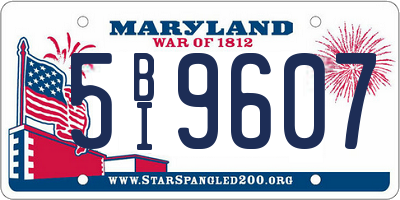 MD license plate 5BI9607