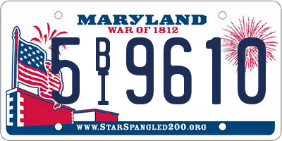 MD license plate 5BI9610