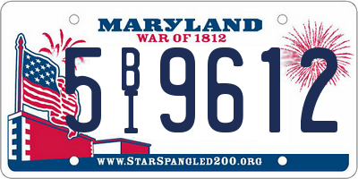 MD license plate 5BI9612
