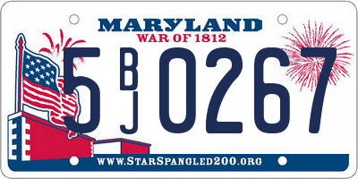 MD license plate 5BJ0267