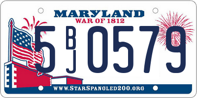 MD license plate 5BJ0579