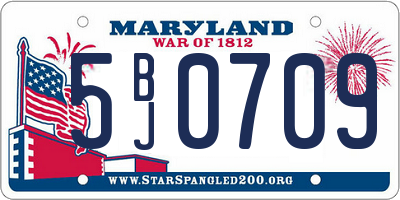 MD license plate 5BJ0709