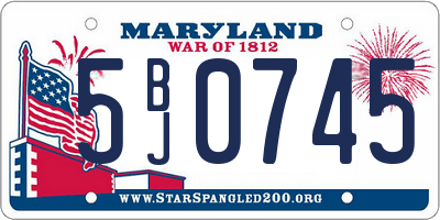 MD license plate 5BJ0745