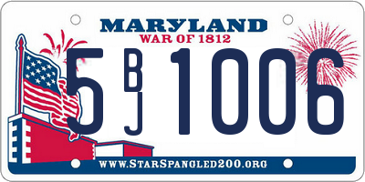 MD license plate 5BJ1006