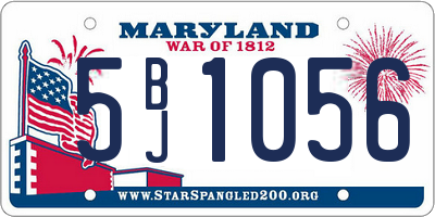 MD license plate 5BJ1056