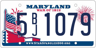 MD license plate 5BJ1079