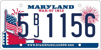 MD license plate 5BJ1156