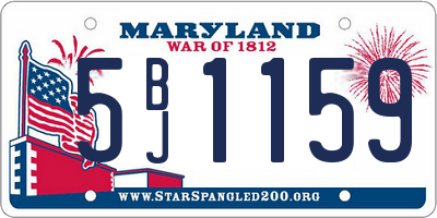 MD license plate 5BJ1159