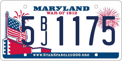 MD license plate 5BJ1175