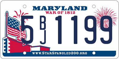 MD license plate 5BJ1199