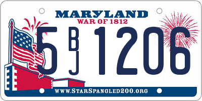 MD license plate 5BJ1206