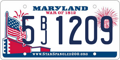 MD license plate 5BJ1209