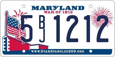 MD license plate 5BJ1212