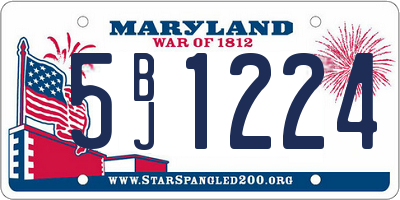 MD license plate 5BJ1224