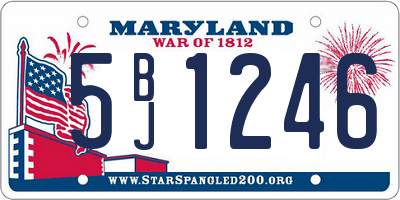 MD license plate 5BJ1246