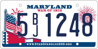 MD license plate 5BJ1248