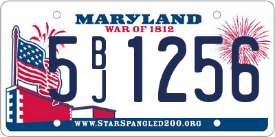 MD license plate 5BJ1256
