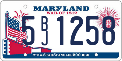 MD license plate 5BJ1258