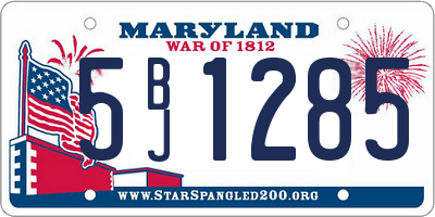 MD license plate 5BJ1285