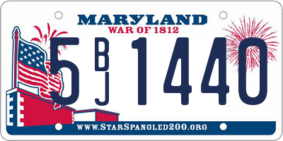 MD license plate 5BJ1440