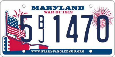 MD license plate 5BJ1470