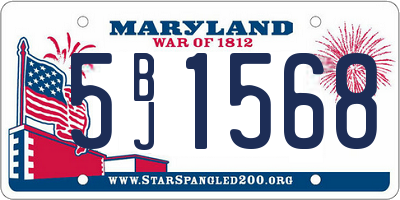 MD license plate 5BJ1568