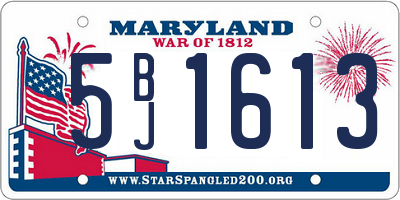 MD license plate 5BJ1613