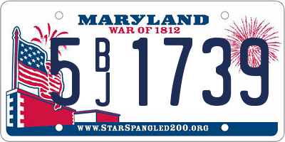 MD license plate 5BJ1739
