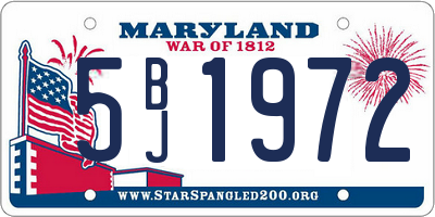MD license plate 5BJ1972
