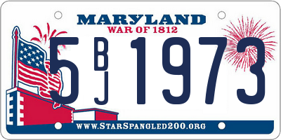 MD license plate 5BJ1973