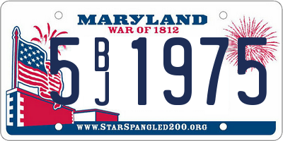 MD license plate 5BJ1975