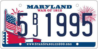 MD license plate 5BJ1995