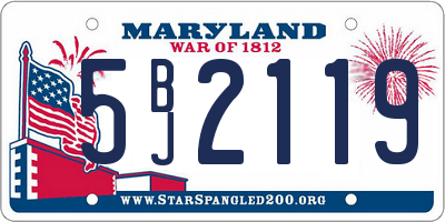 MD license plate 5BJ2119