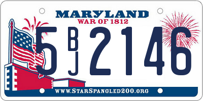 MD license plate 5BJ2146