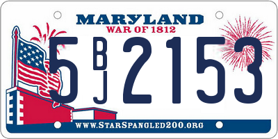 MD license plate 5BJ2153