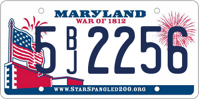 MD license plate 5BJ2256