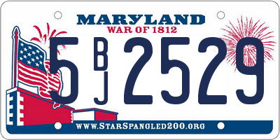 MD license plate 5BJ2529