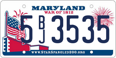 MD license plate 5BJ3535