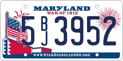 MD license plate 5BJ3952