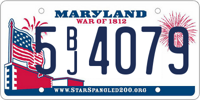 MD license plate 5BJ4079