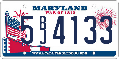 MD license plate 5BJ4133