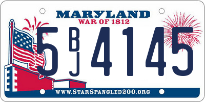 MD license plate 5BJ4145