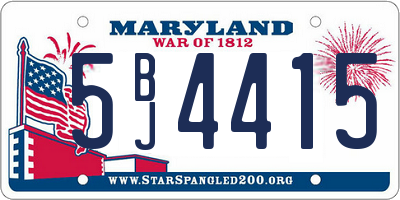 MD license plate 5BJ4415