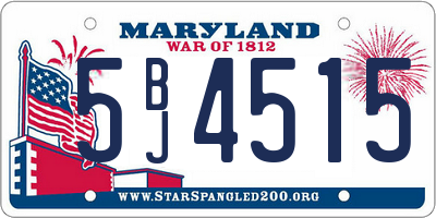 MD license plate 5BJ4515