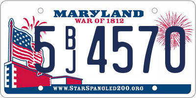 MD license plate 5BJ4570