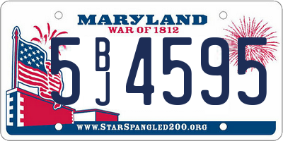 MD license plate 5BJ4595