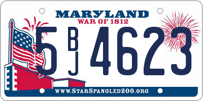 MD license plate 5BJ4623