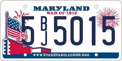 MD license plate 5BJ5015